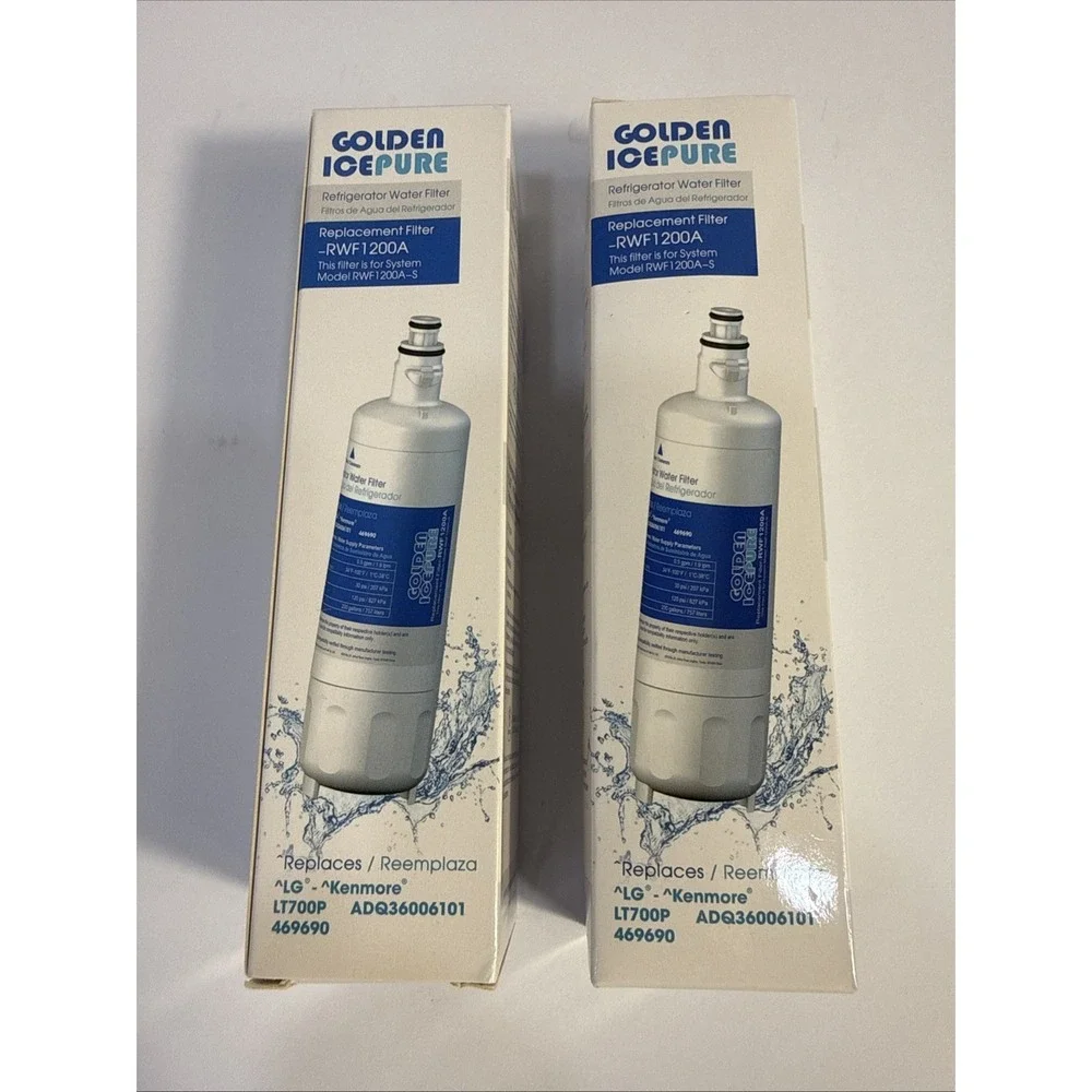 Golden IcePure‎ RWF1200A Refrigerator Replacement Water Filter 2 Filters